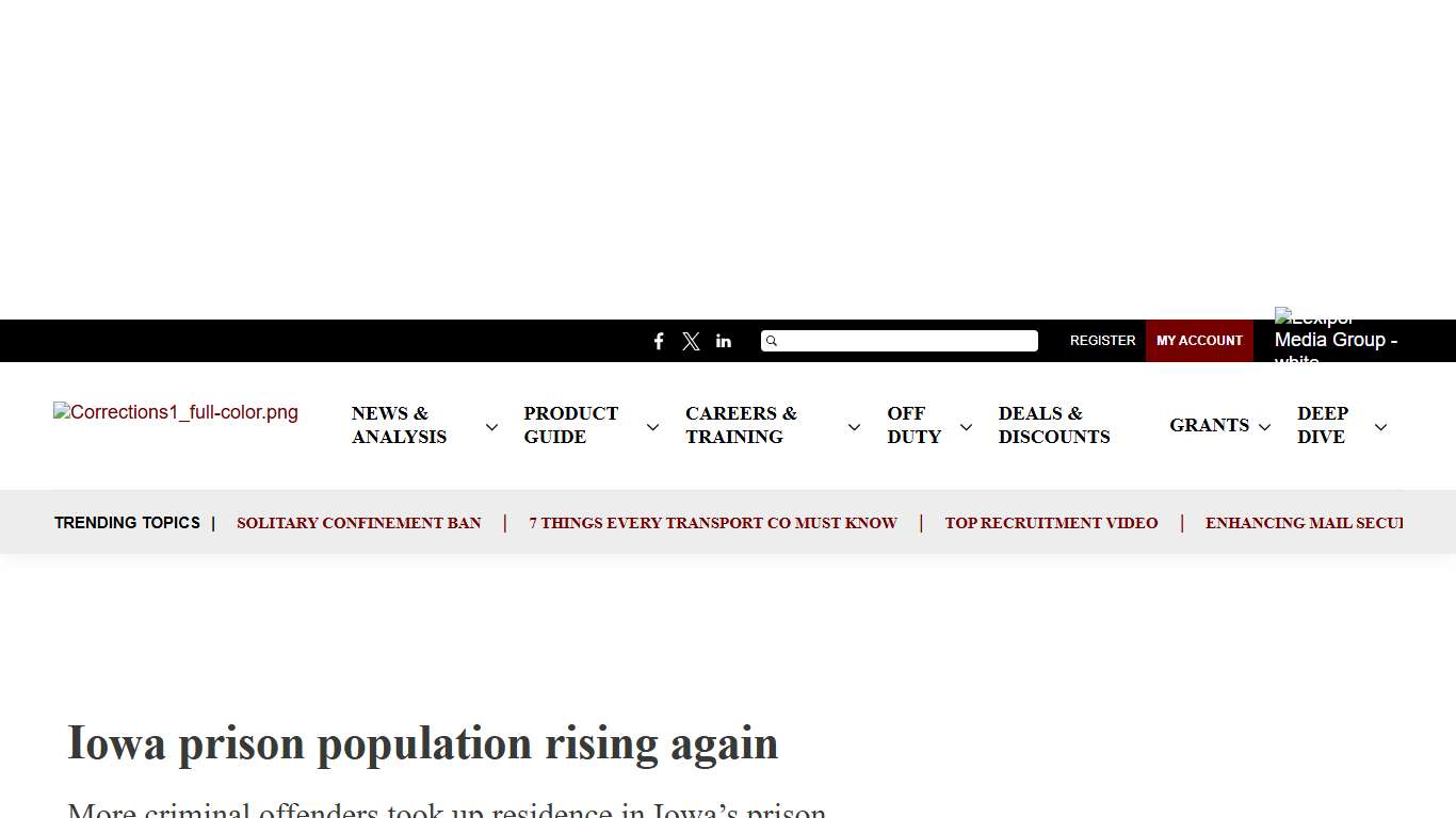 Iowa prison population rising again